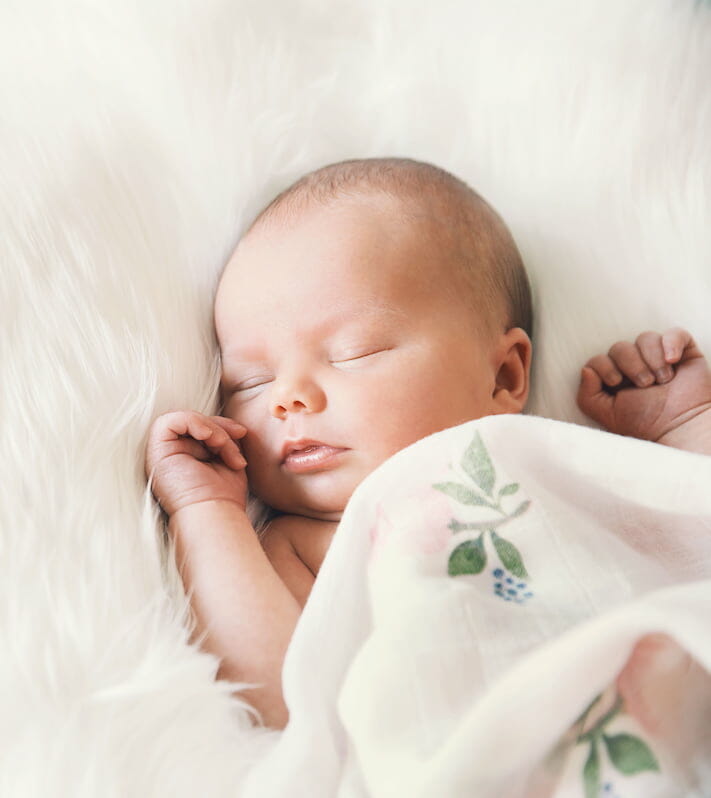 a newborn baby sleeping