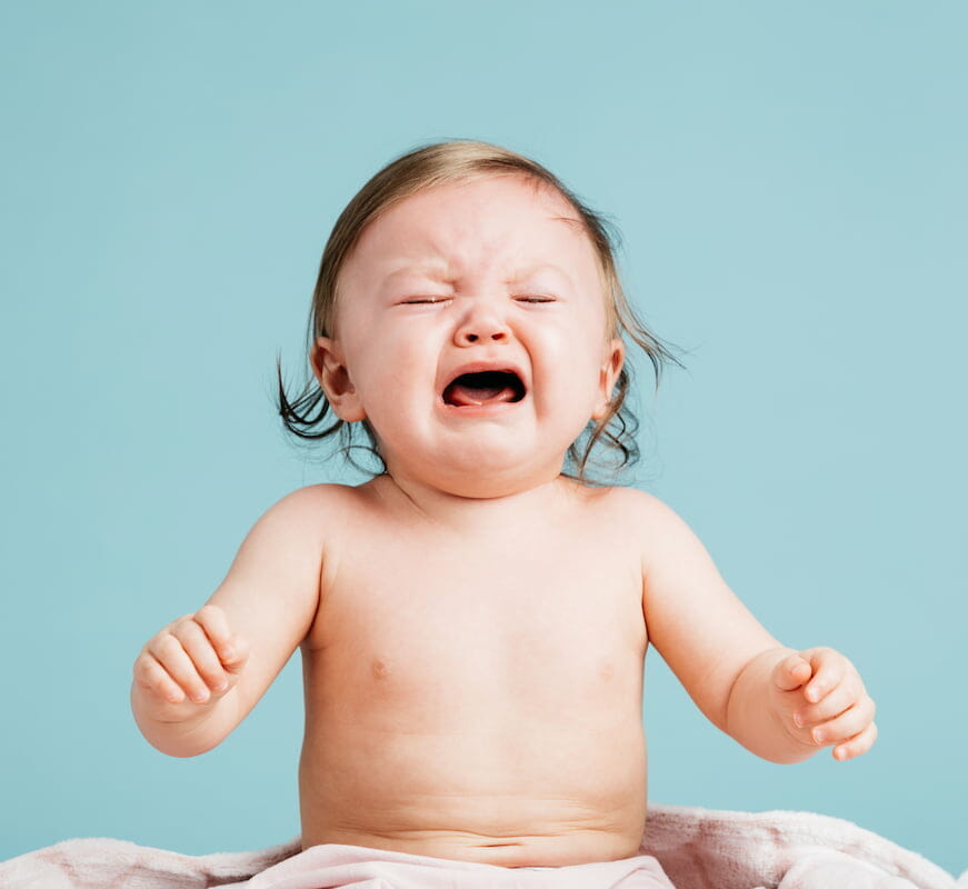 a baby with colic